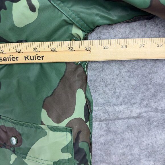 Rothco Camouflage Hooded Rain Jacket Men M Waterproof PVC Insulated Lined - Picture 8 of 12